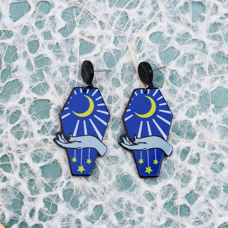 Wholesale Vintage Snake Rose Acrylic Earrings